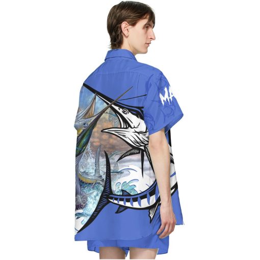 Gearhumans 3D Marlin Fish Custom Hawaiian Shirt