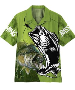 Gearhumans 3D Bass Fish Custom Hawaiian Shirt