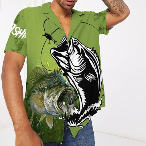 Gearhumans 3D Bass Fish Custom Hawaiian Shirt - Image 4