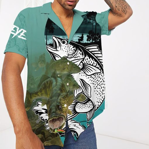 Gearhumans 3D Walleye Fishing Custom Hawaiian Shirt