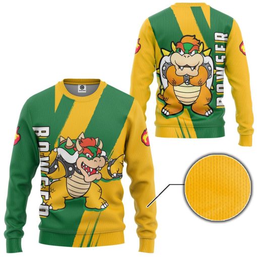 Gearhumans 3D Happy Bowser Custom Hoodie Tshirt Apparel - Image 6