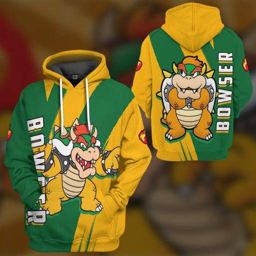 Gearhumans 3D Happy Bowser Custom Hoodie Tshirt Apparel - Image 10