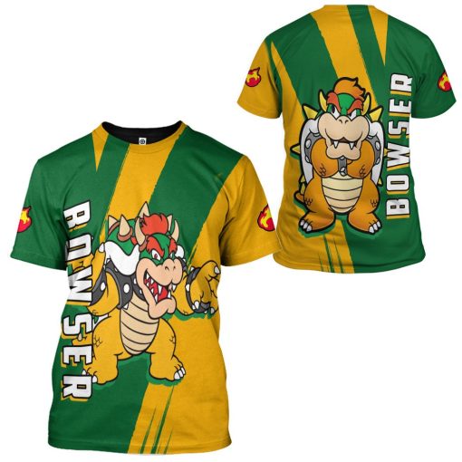 Gearhumans 3D Happy Bowser Custom Hoodie Tshirt Apparel - Image 7