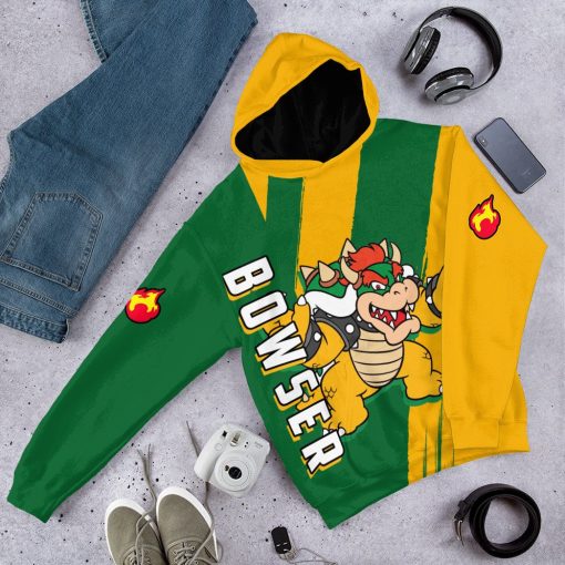 Gearhumans 3D Happy Bowser Custom Hoodie Tshirt Apparel - Image 15