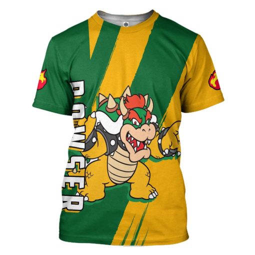 Gearhumans 3D Happy Bowser Custom Hoodie Tshirt Apparel - Image 3