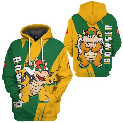 Gearhumans 3D Happy Bowser Custom Hoodie Tshirt Apparel - Image 5