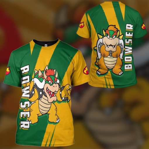 Gearhumans 3D Happy Bowser Custom Hoodie Tshirt Apparel - Image 12