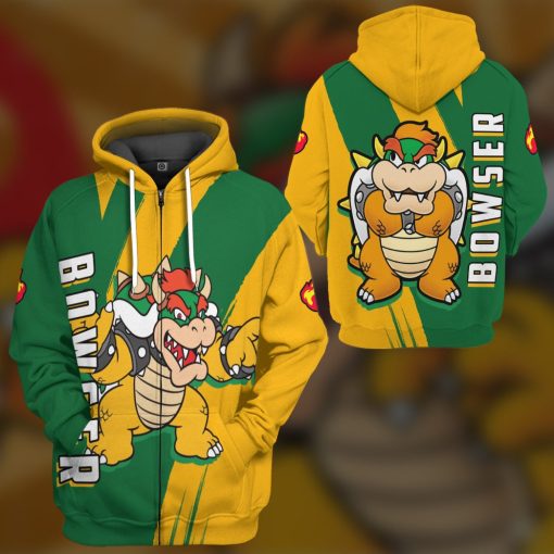 Gearhumans 3D Happy Bowser Custom Hoodie Tshirt Apparel - Image 13