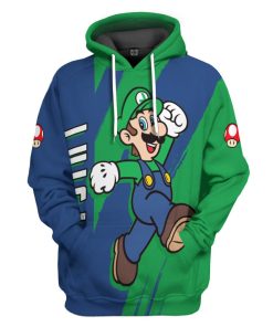 Gearhumans 3D Happy Luigi Custom Hoodie Tshirt Apparel