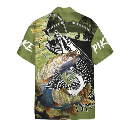 Gearhumans 3D Pike Fish Custom Hawaiian Shirt - Image 2
