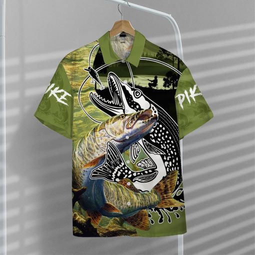 Gearhumans 3D Pike Fish Custom Hawaiian Shirt - Image 5