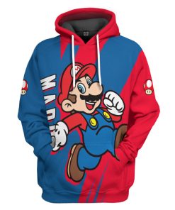Gearhumans 3D Happy Mario Custom Hoodie Tshirt Apparel