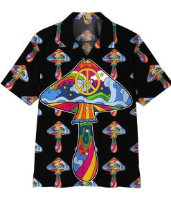 Gearhumans 3D Hippie Mushroom Hawaiian Shirt