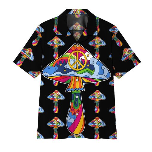 Gearhumans 3D Hippie Mushroom Hawaiian Shirt 1 Gearhumans 3D Hippie Mushroom Hawaiian Shirt