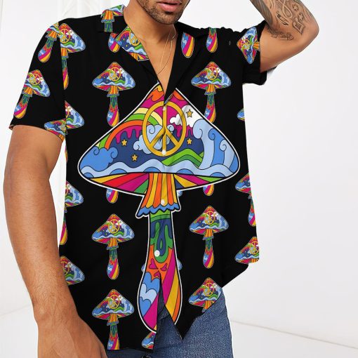 Gearhumans 3D Hippie Mushroom Hawaiian Shirt 4 Gearhumans 3D Hippie Mushroom Hawaiian Shirt - Image 4