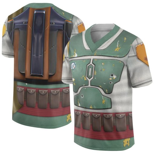 Gearhumans 3D Boba Fett Fighting Hockey Version Custom Jersey - Image 3