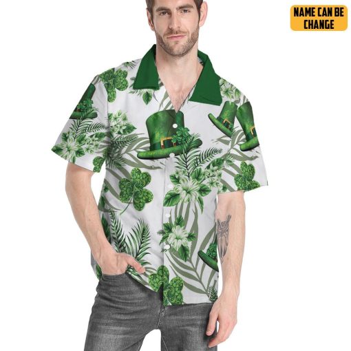Gearhumans 3D Erin Go Braugh Ireland Green Hat and Shamrock Custom Name Hawaiian Shirt 3 Gearhumans 3D Erin Go Braugh Ireland Green Hat and Shamrock Custom Name Hawaiian Shirt - Image 3