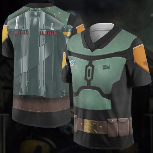 Gearhumans 3D Boba Fett In The Black Mandu Hockey Version Custom Jersey - Image 4