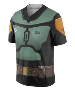 Gearhumans 3D Boba Fett In The Black Mandu Hockey Version Custom Jersey