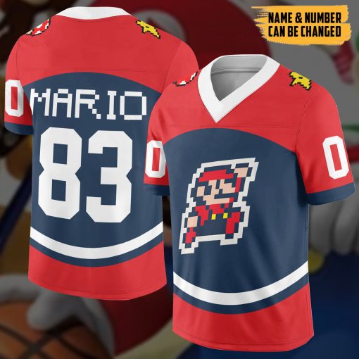 Gearhumans 3D Mario Custom Name Custom Number Jersey - Image 3