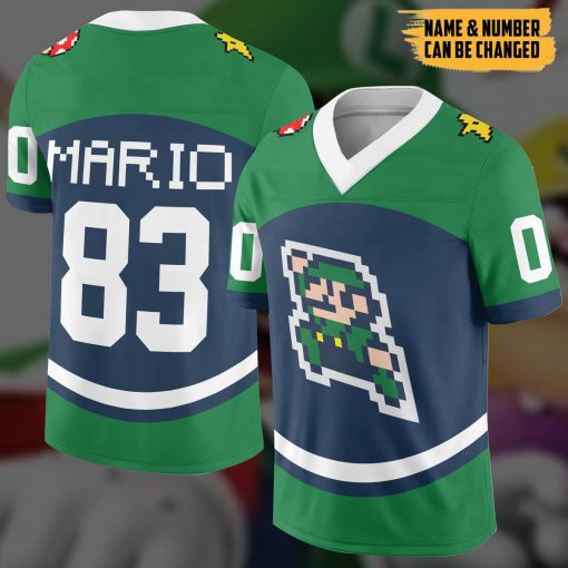 Gearhumans 3D Luigi Custom Name Custom Number Football Jersey