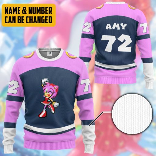 Gearhumans 3D STH Amy Rose Custom Name Custom Number Tshirt Hoodie Apparel