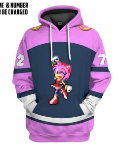 Gearhumans 3D STH Amy Rose Custom Name Custom Number Tshirt Hoodie Apparel