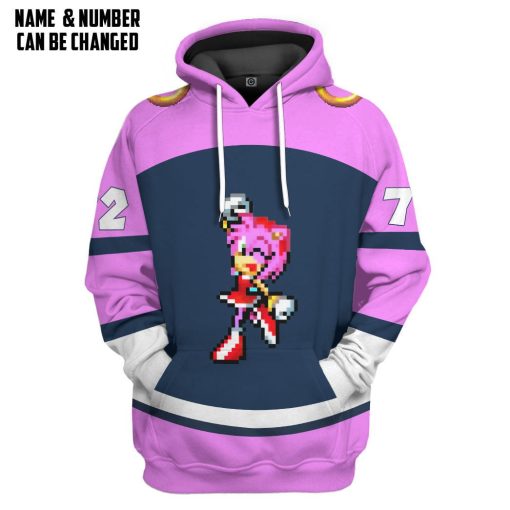 Gearhumans 3D STH Amy Rose Custom Name Custom Number Tshirt Hoodie Apparel