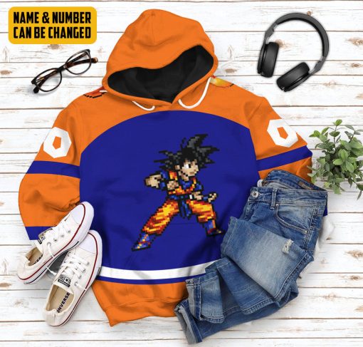Gearhumans 3D DBZ Goku Custom Name Custom Number Tshirt Hoodie Apparel - Image 11