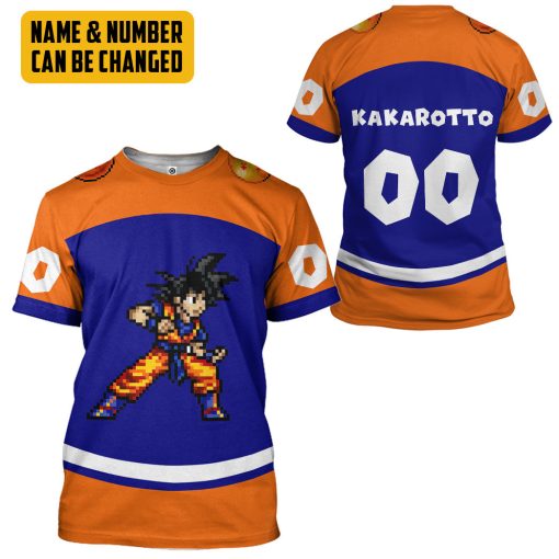 Gearhumans 3D DBZ Goku Custom Name Custom Number Tshirt Hoodie Apparel - Image 7