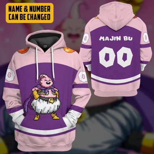 Gearhumans 3D DBZ Majin Buu Custom Name Custom Number Tshirt Hoodie Apparel - Image 9