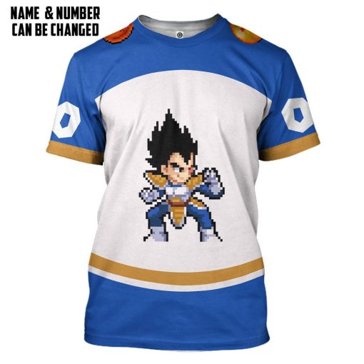 Gearhumans 3D DBZ Vegeta Custom Name Custom Number Tshirt Hoodie Apparel 3 Gearhumans 3D DBZ Vegeta Custom Name Custom Number Tshirt Hoodie Apparel - Image 3