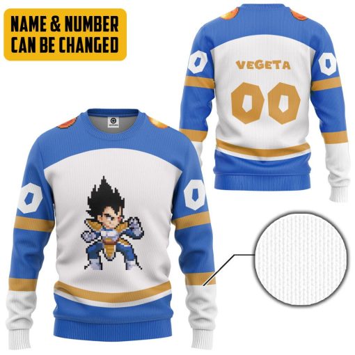 Gearhumans 3D DBZ Vegeta Custom Name Custom Number Tshirt Hoodie Apparel 6 Gearhumans 3D DBZ Vegeta Custom Name Custom Number Tshirt Hoodie Apparel - Image 6