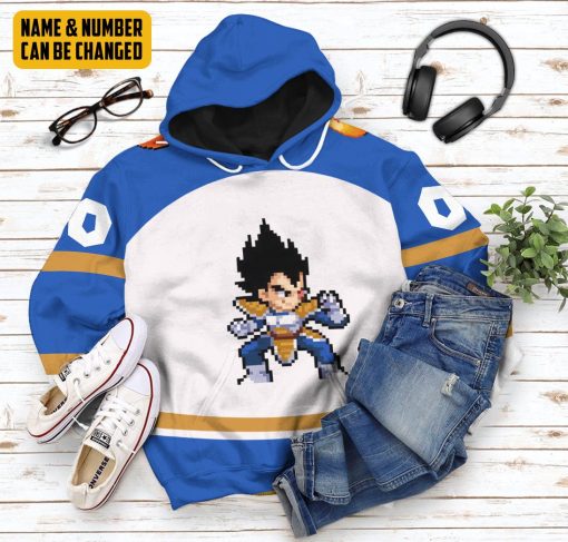 Gearhumans 3D DBZ Vegeta Custom Name Custom Number Tshirt Hoodie Apparel 11 Gearhumans 3D DBZ Vegeta Custom Name Custom Number Tshirt Hoodie Apparel - Image 11