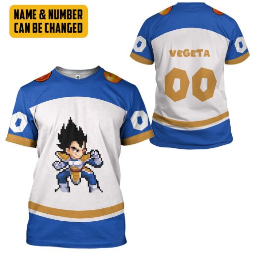 Gearhumans 3D DBZ Vegeta Custom Name Custom Number Tshirt Hoodie Apparel 7 Gearhumans 3D DBZ Vegeta Custom Name Custom Number Tshirt Hoodie Apparel - Image 7