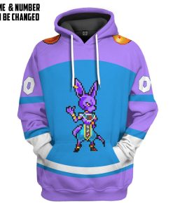 Gearhumans 3D DBZ Beerus Custom Name Custom Number Tshirt Hoodie Apparel