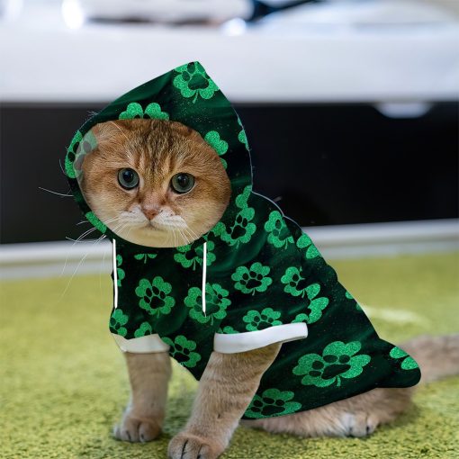 Gearhumans 3D Happy ST Patrick Day Custom Dog Hoodie - Image 4