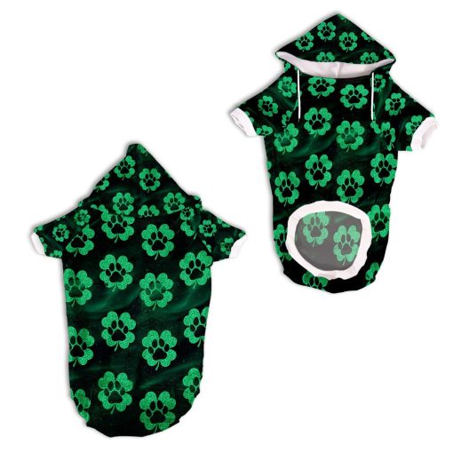 Gearhumans 3D Happy ST Patrick Day Custom Dog Hoodie