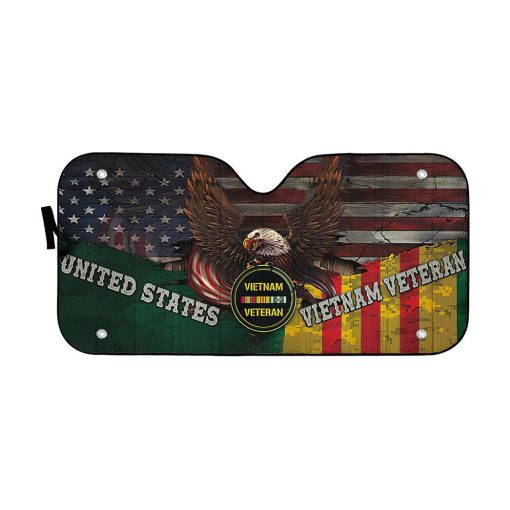 Gearhumans 3D Vietnam Veteran Memorial Gift Custom Sunshade