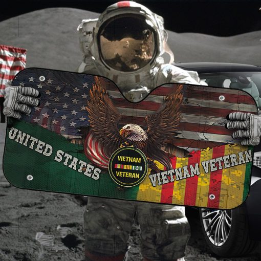 Gearhumans 3D Vietnam Veteran Memorial Gift Custom Sunshade