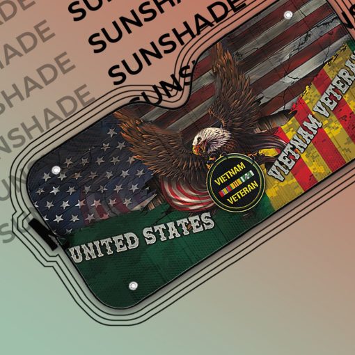 Gearhumans 3D Vietnam Veteran Memorial Gift Custom Sunshade