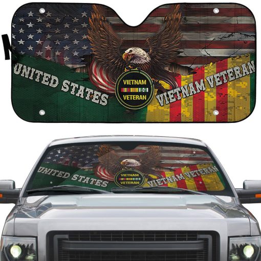 Gearhumans 3D Vietnam Veteran Memorial Gift Custom Sunshade