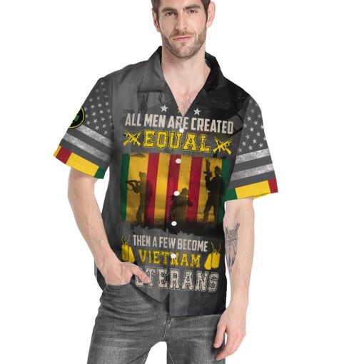 Gearhumans 3D All Men Are Created Equal Then A Few Become Vietnam Veterans Custom Hawaiian Shirt - Image 4