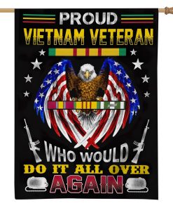 Gearhumans 3D Vietnam Veteran Memorial Flag Custom Flag