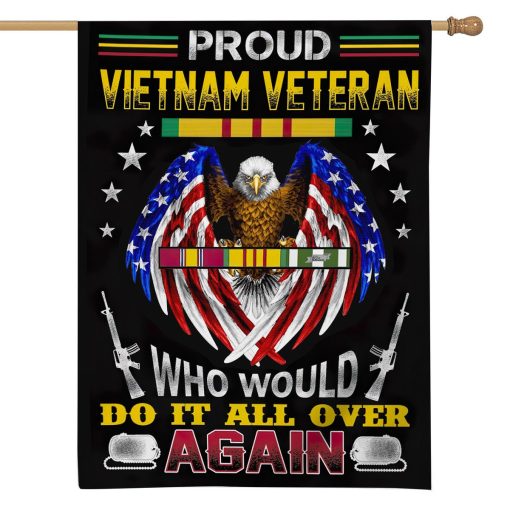 Gearhumans 3D Vietnam Veteran Memorial Flag Custom Flag