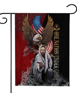 Gearhumans 3D Veteran Gift One Nation Under God Custom Flag