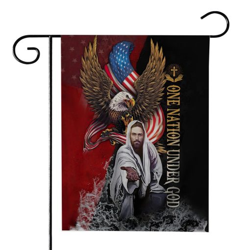 Gearhumans 3D Veteran Gift One Nation Under God Custom Flag