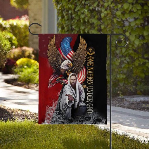 Gearhumans 3D Veteran Gift One Nation Under God Custom Flag - Image 3