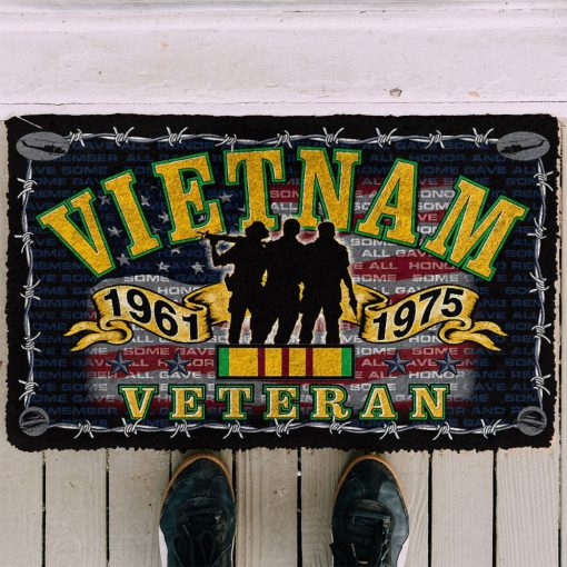 Gearhumans 3D I am Vietnam Veteran Custom Doormat - Image 4