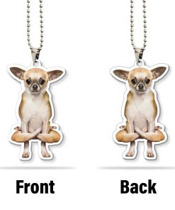 Gearhumans 3D Yoga Chihuahua Rooster Pose Variation Custom Car Hanging